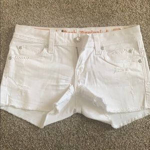 Rock revival shorts white 27